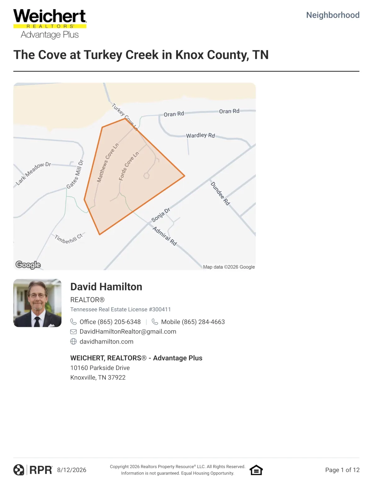 The Cove at Turkey Creek Map